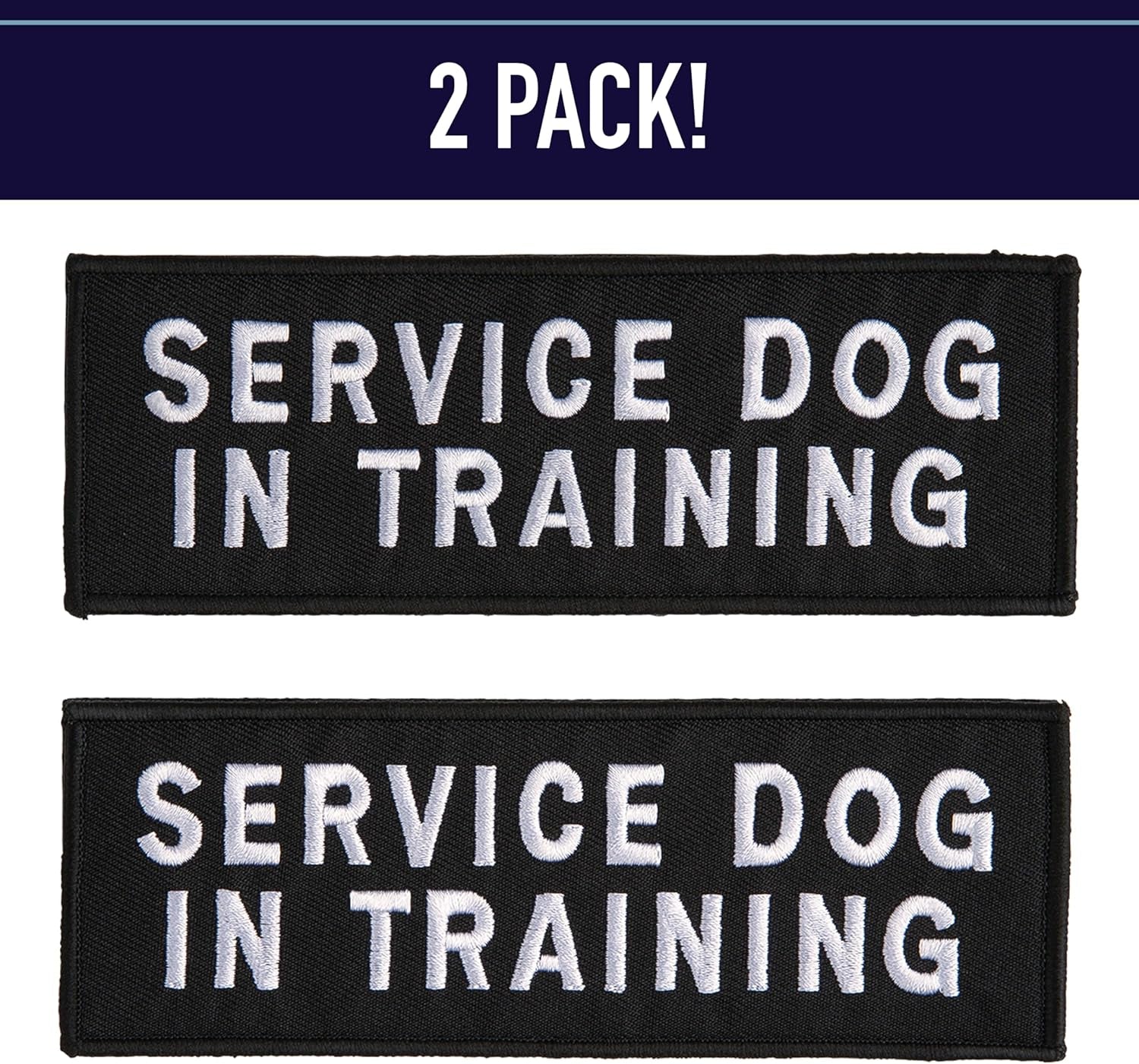 Service Dog Patches for Harness | Velcro Patches for Dog Harness or Vest | Do Not Pet Patch, Dog in Training, Service Dog, Emotional Support | Removable Hook and Loop Embroidered Patches