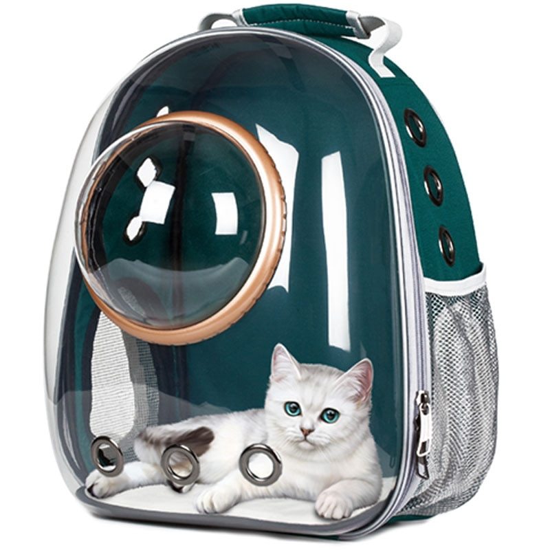 Transparent Cat Space Bag – Full View for Your Furry Friend