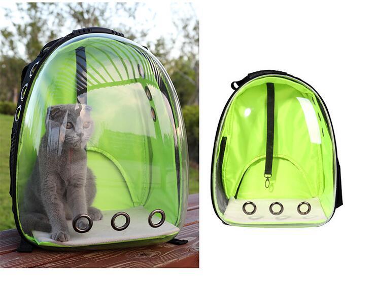 Transparent Pet Backpack – Ventilated Travel Carrier for Cats and Dogs