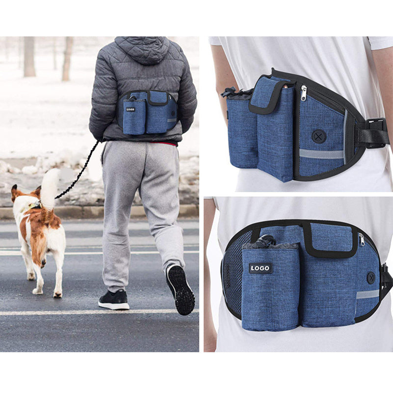 Hands-Free Dog Training Leash Bag – Waist Belt with Water Cup Storage