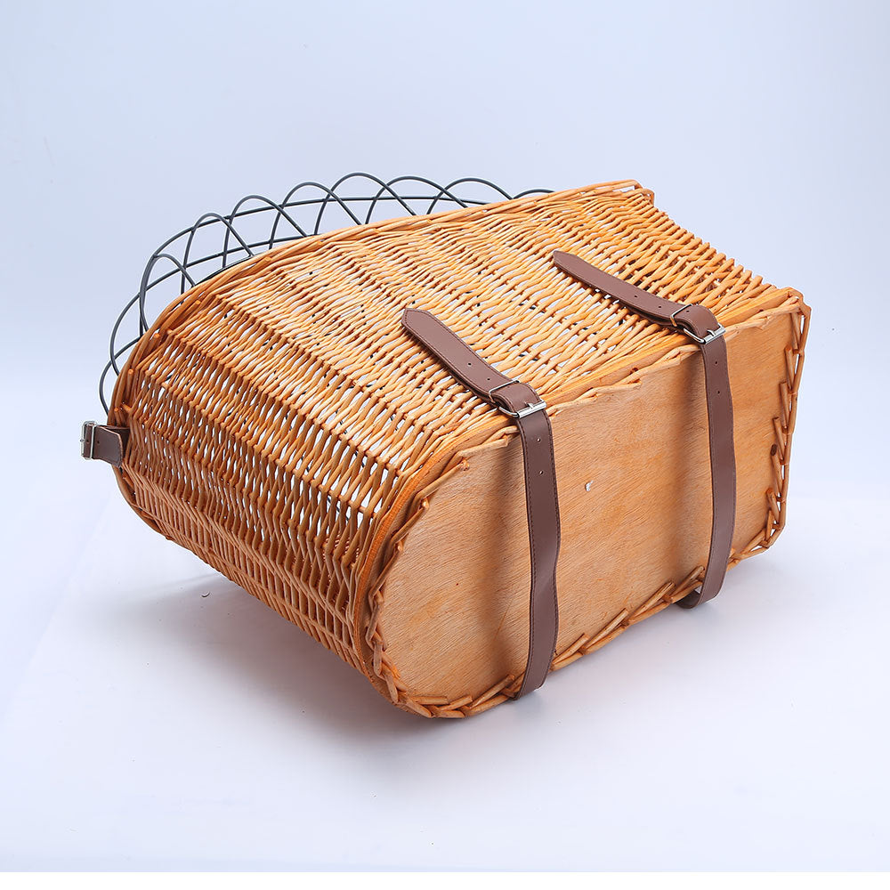 Durable and Stylish Rattan Bicycle Basket for Pets