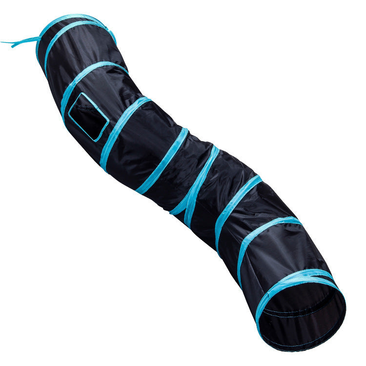 S-Shaped Foldable Cat Tunnel Toy – Durable and Engaging