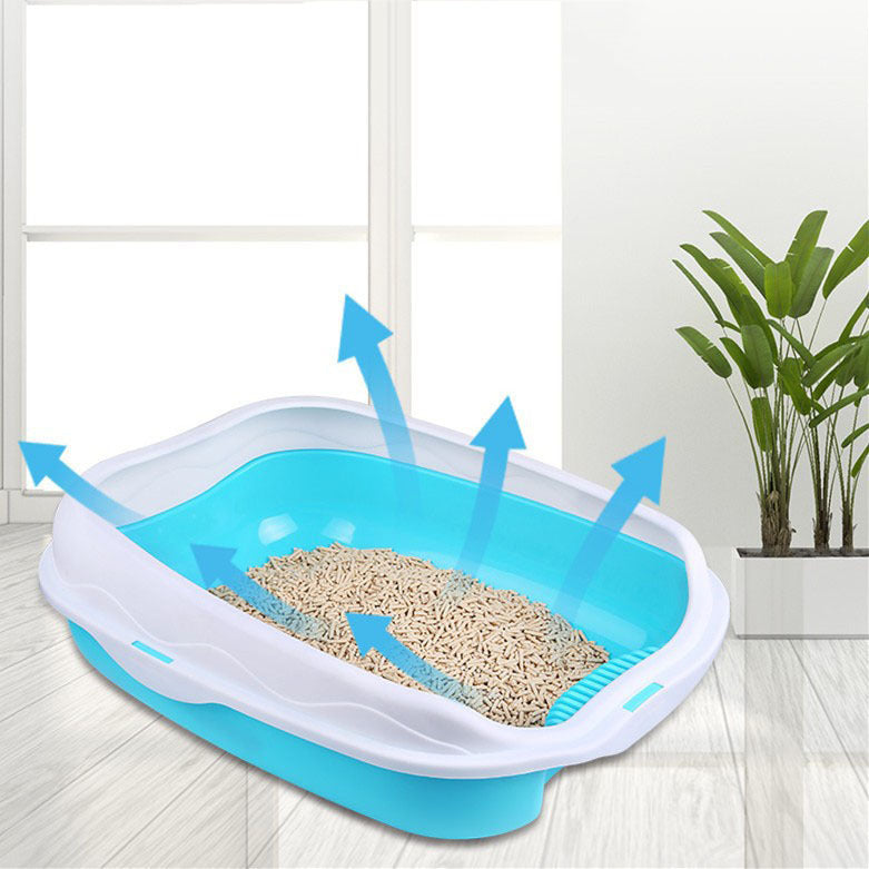 Splash-Proof Oversized Litter Box for Cats – Durable Design