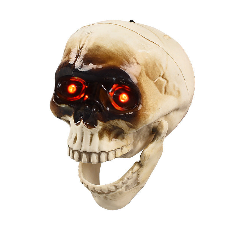 Animated Floating Skeleton Skull Heads with Scary Sounds – Realistic Halloween Decorations