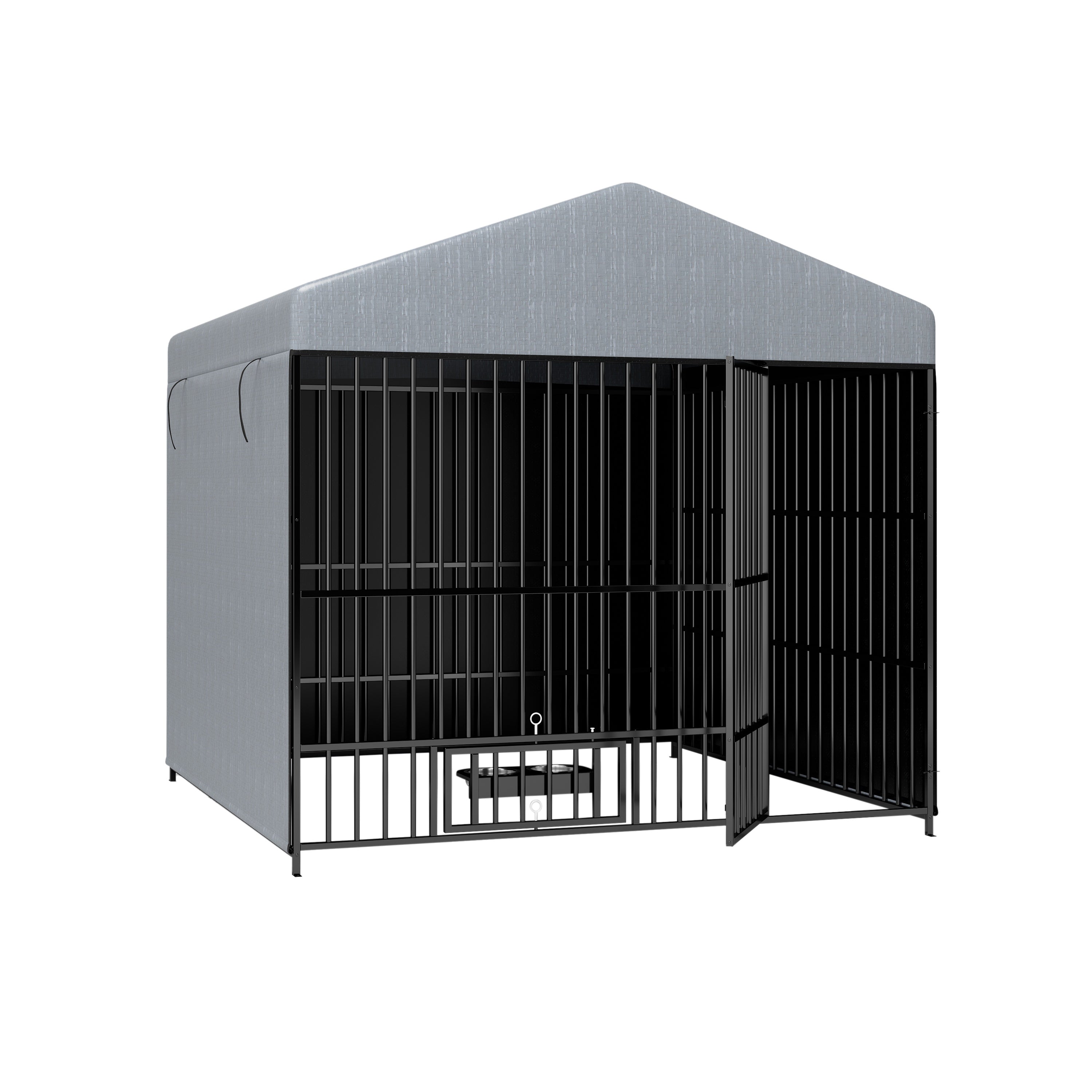 Oversized Grey Cat Cage for Large Breeds