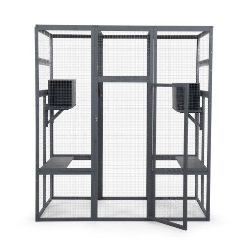 Oversized Grey Cat Cage - Perfect for Large Breeds