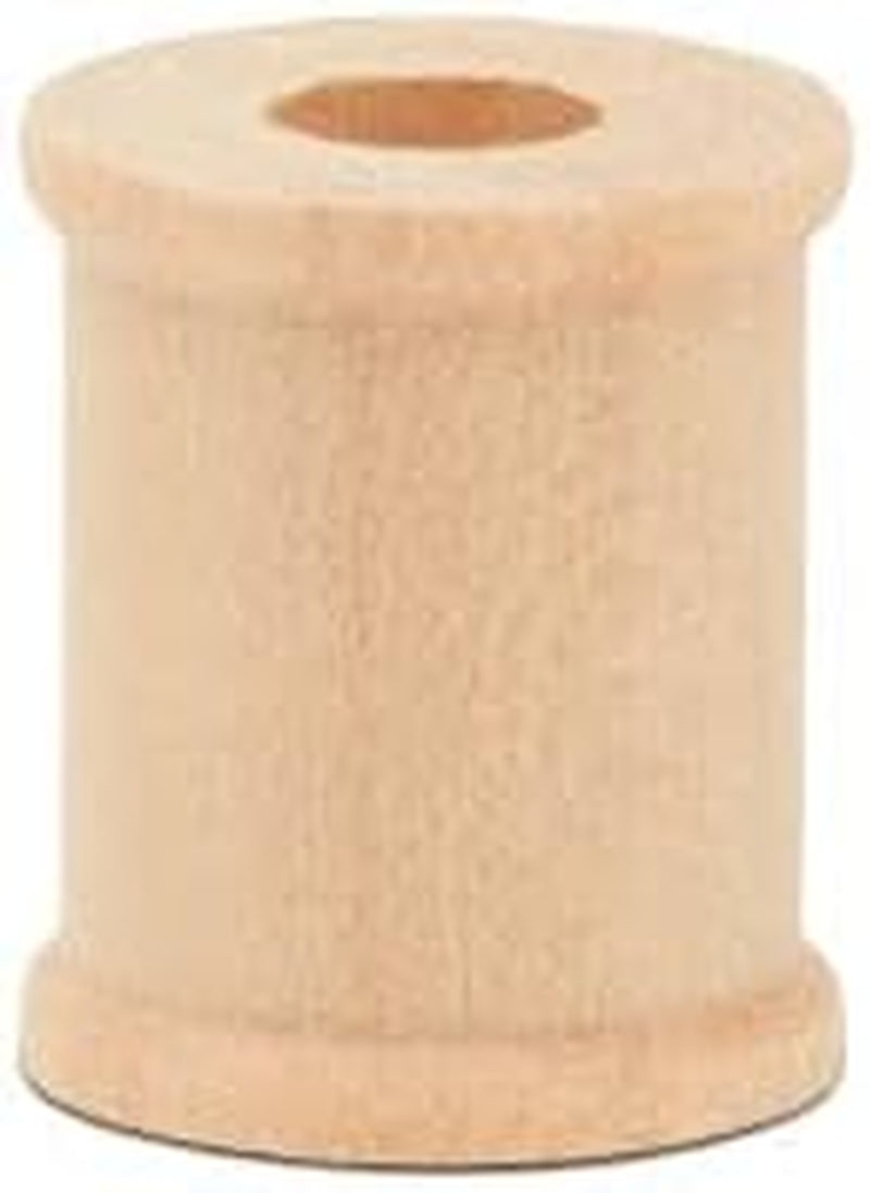 Wooden Spool for Crafts 3/4 X 5/8-Inch Pack of 50, Small Empty Thread Spools, Wood Spools for Crafts with Wooden Spindles, by