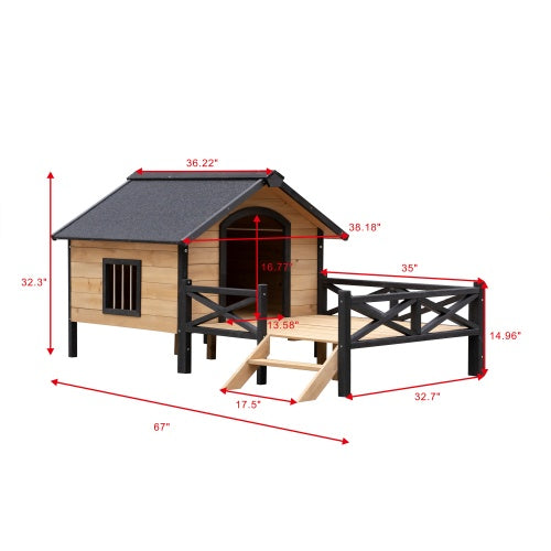 Wooden Wildcat Shelter with Kitten Tree for Outdoor Use