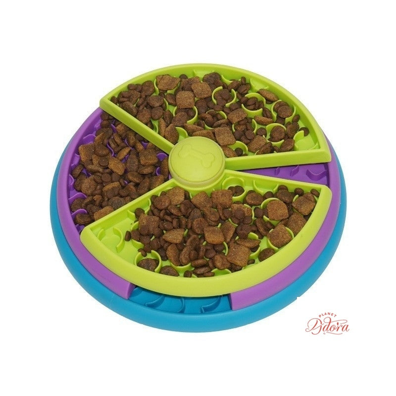 3-Layer Rotating Slow Feeder Bowl - Anti-Choking Puzzle Feeder for Cats & Dogs