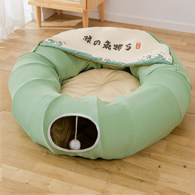 Removable & Washable Cat Tunnel Bed