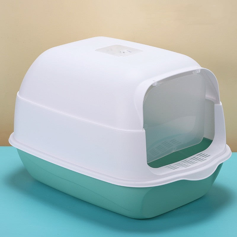 Splash-Proof Oversized Litter Box for Cats – Durable Design