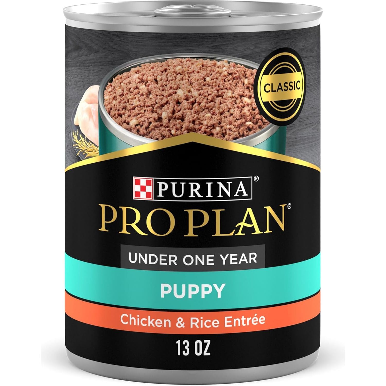 High Protein Puppy Food Pate, Chicken and Brown Rice Entree - (Pack of 12) 13 Oz. Cans