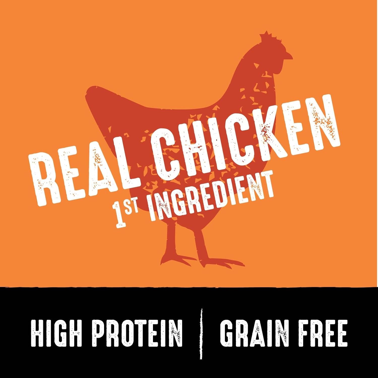 Grain Free High Protein Adult Dry Dog Food, Chicken, 22 Lb. Bag, Brown