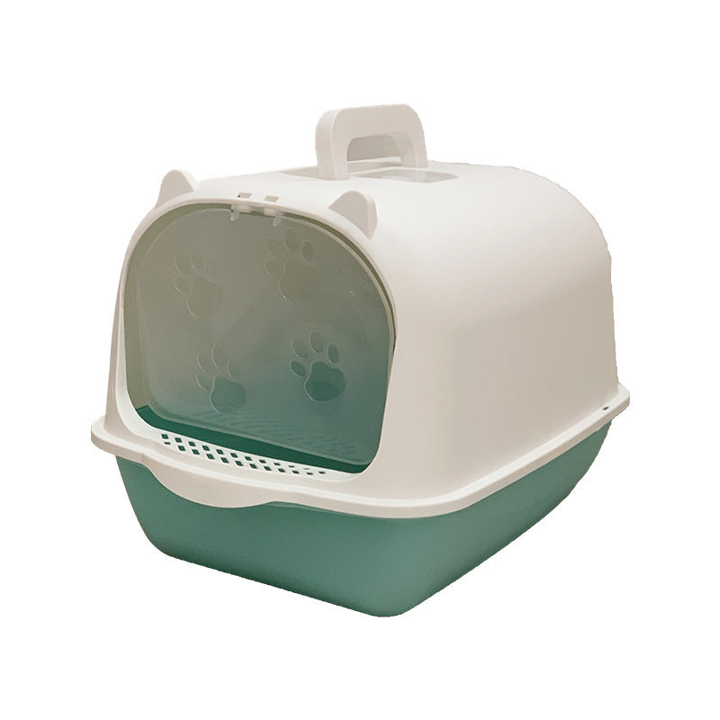 Splash-Proof Oversized Litter Box for Cats – Durable Design