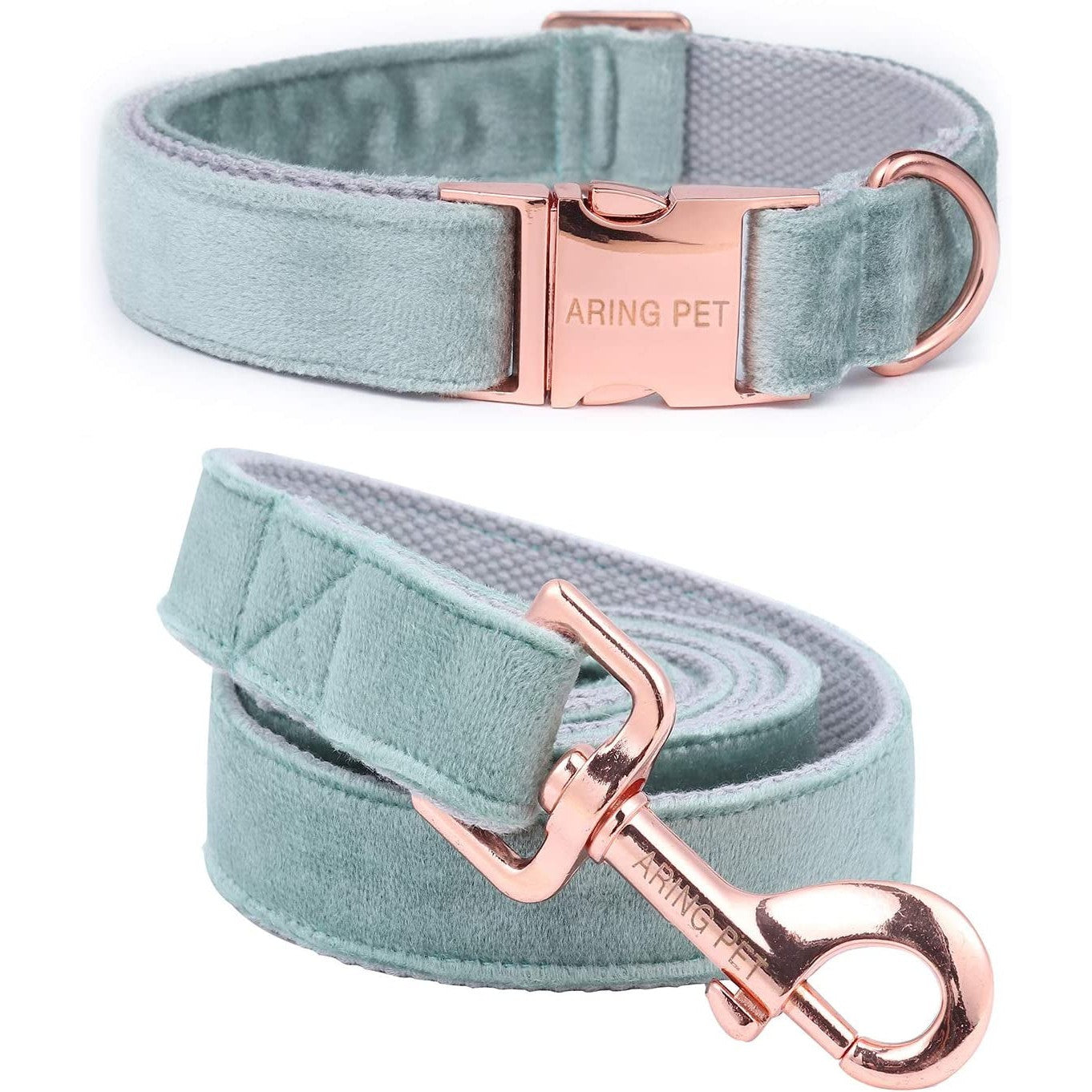 Dog Collar and Leash, Velvet Dog Collar and Leash Set, Soft & Comfy, Adjustable Collars for Dogs