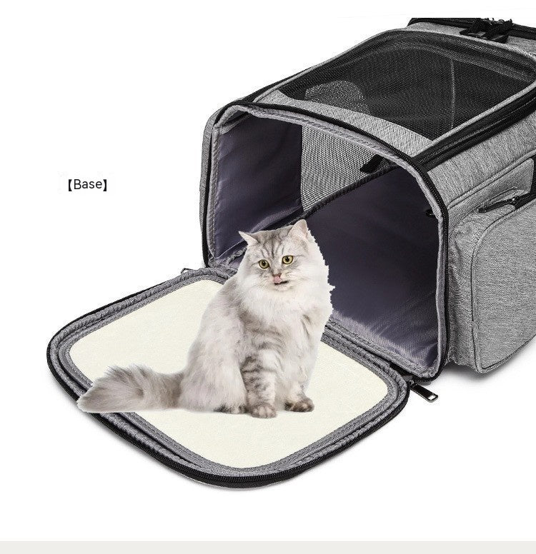 Foldable Large-Capacity Pet Backpack for Travel