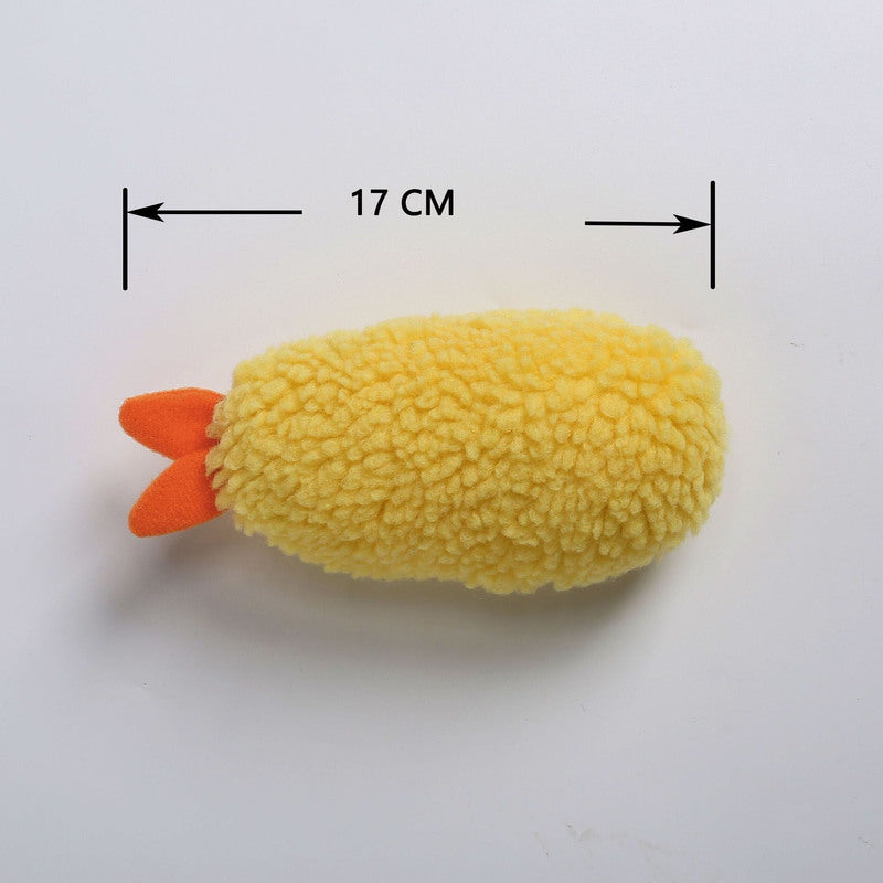 Tempura Fried Shrimp Dog Toy – Squeaky & Cute Plush