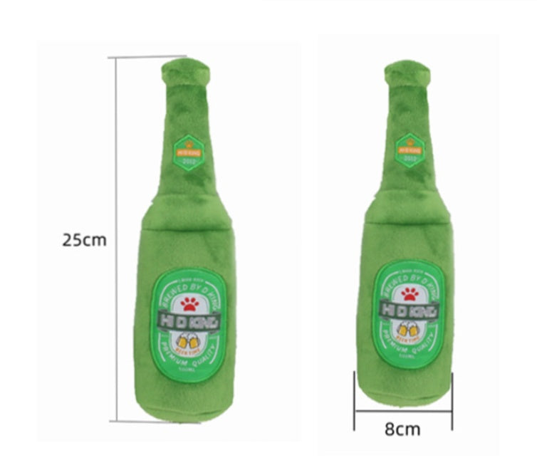 Sounding Beer Bottle Plush Toy – Fun & Creative Dog Toy