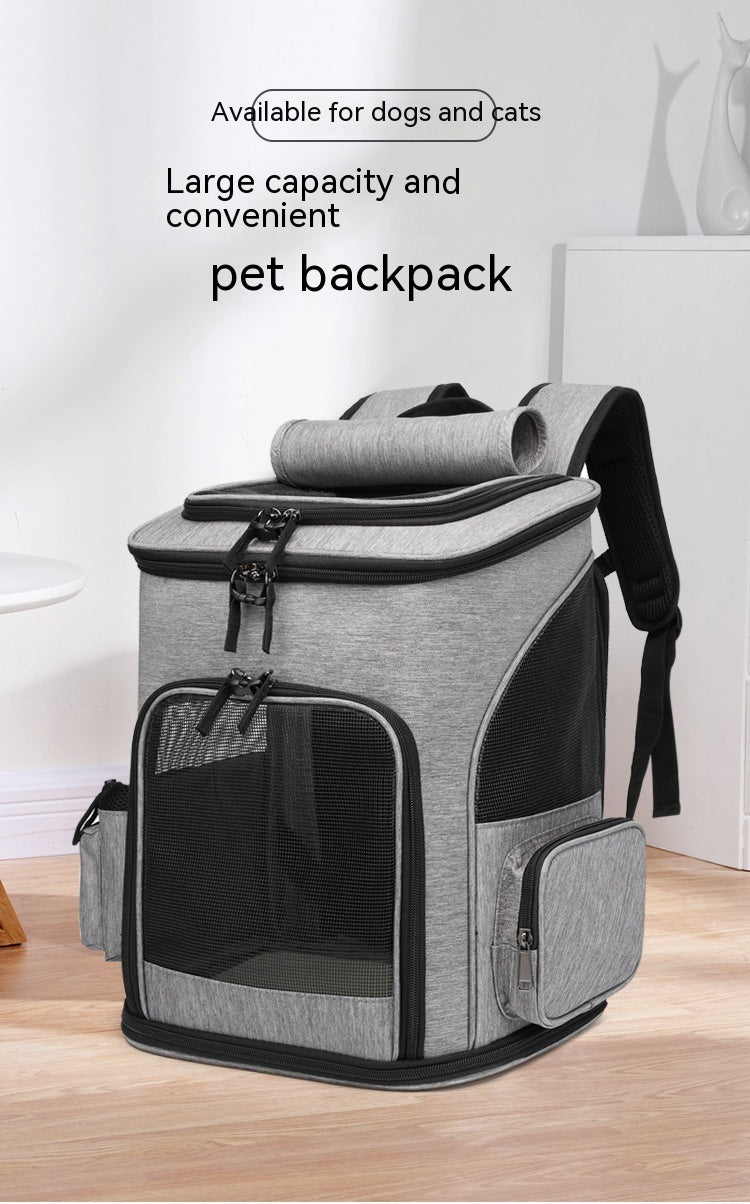 Foldable Large-Capacity Pet Backpack for Travel