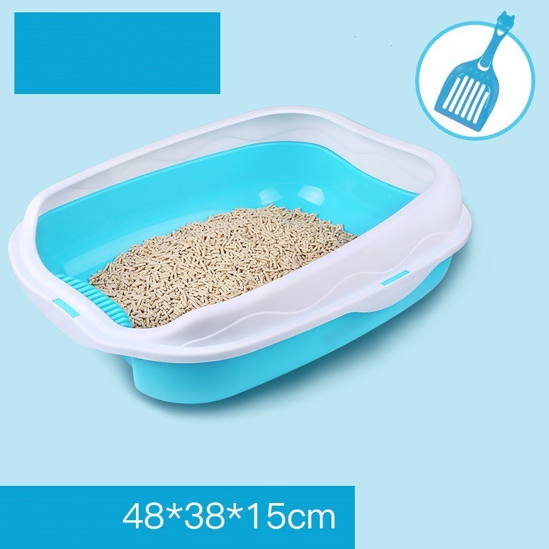 Splash-Proof Oversized Litter Box for Cats – Durable Design