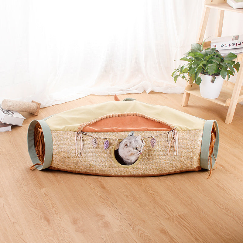 Totoro Cat Litter Roll Tunnel – Drilling Hole Toy