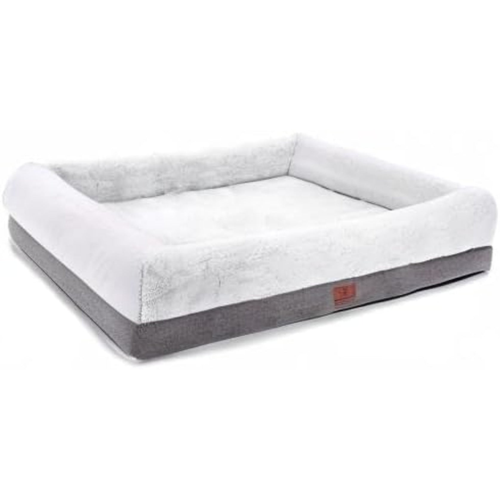 Orthopedic Dog Bed for Medium Dogs, Bolster Sides Dog Sofa Bed with Removable Washable Cover & Non-Skid Bottom, Soft Pet Bed with Egg Foam Dog Couch for Sleeping, 31 X 25 Inch, Gray