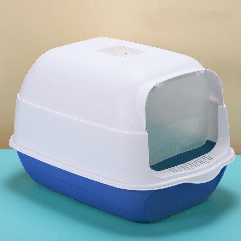 Splash-Proof Oversized Litter Box for Cats – Durable Design