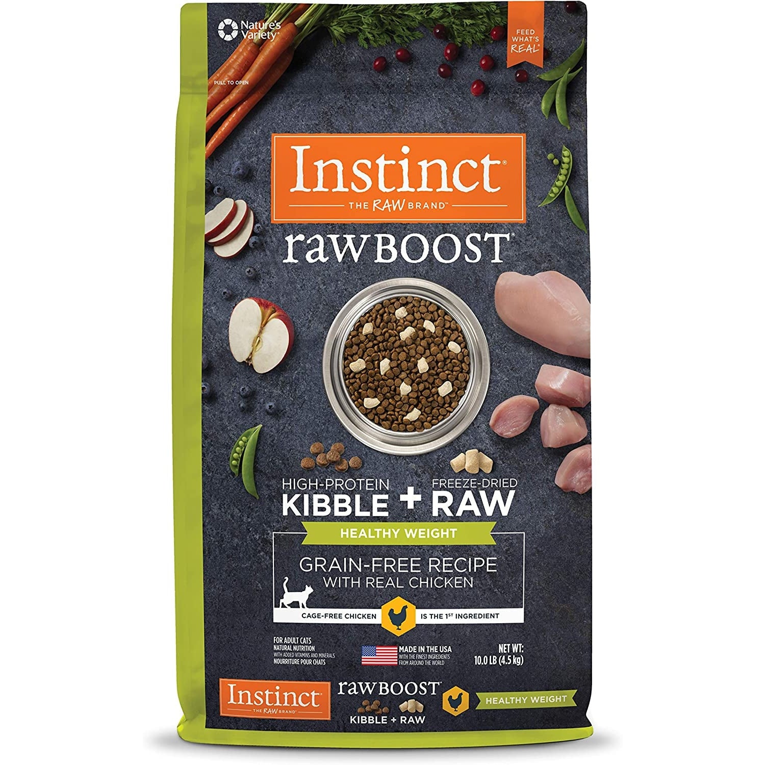 Instinct Raw Boost Healthy Weight Grain Free Recipe with Real Chicken Natural Dr