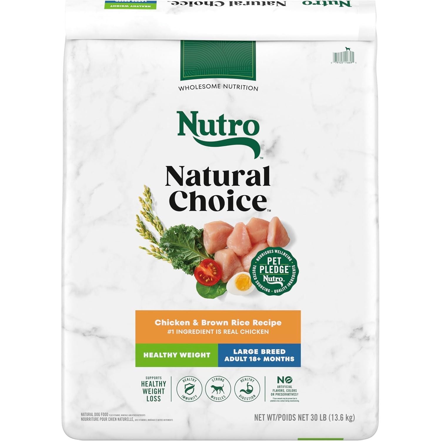 Natural Choice Adult Large Breed Healthy Weight Dry Dog Food, Chicken and Brown Rice Recipe, 30 Lbs.