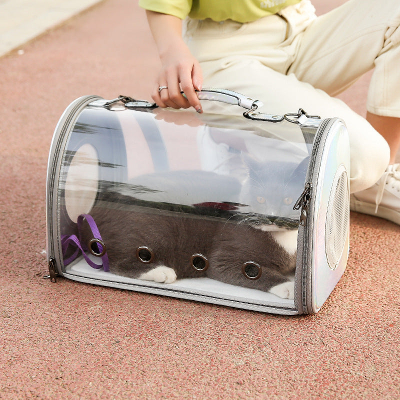 Transparent Pet Travel Bag – Lightweight and Convenient for Cats and Dogs