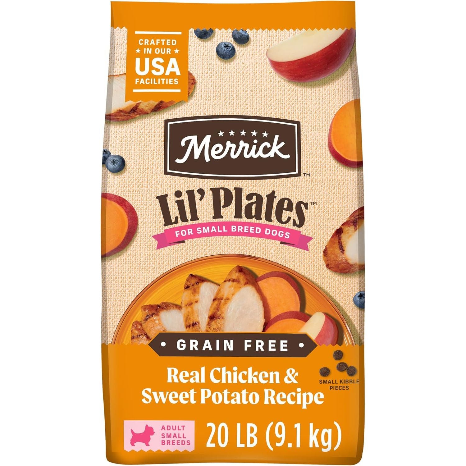 Lil’ Plates Premium Grain Free Dry Dog Food for Small Dogs, Real Chicken and Sweet Potato Kibble - 20.0 Lb. Bag