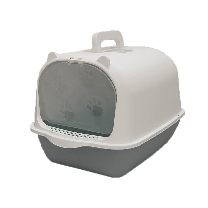 Splash-Proof Oversized Litter Box for Cats – Durable Design