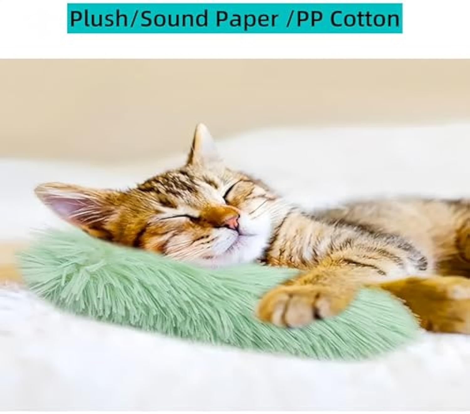 Soft Cat Pillow with Crinkle Sound – Durable Catnip Toy