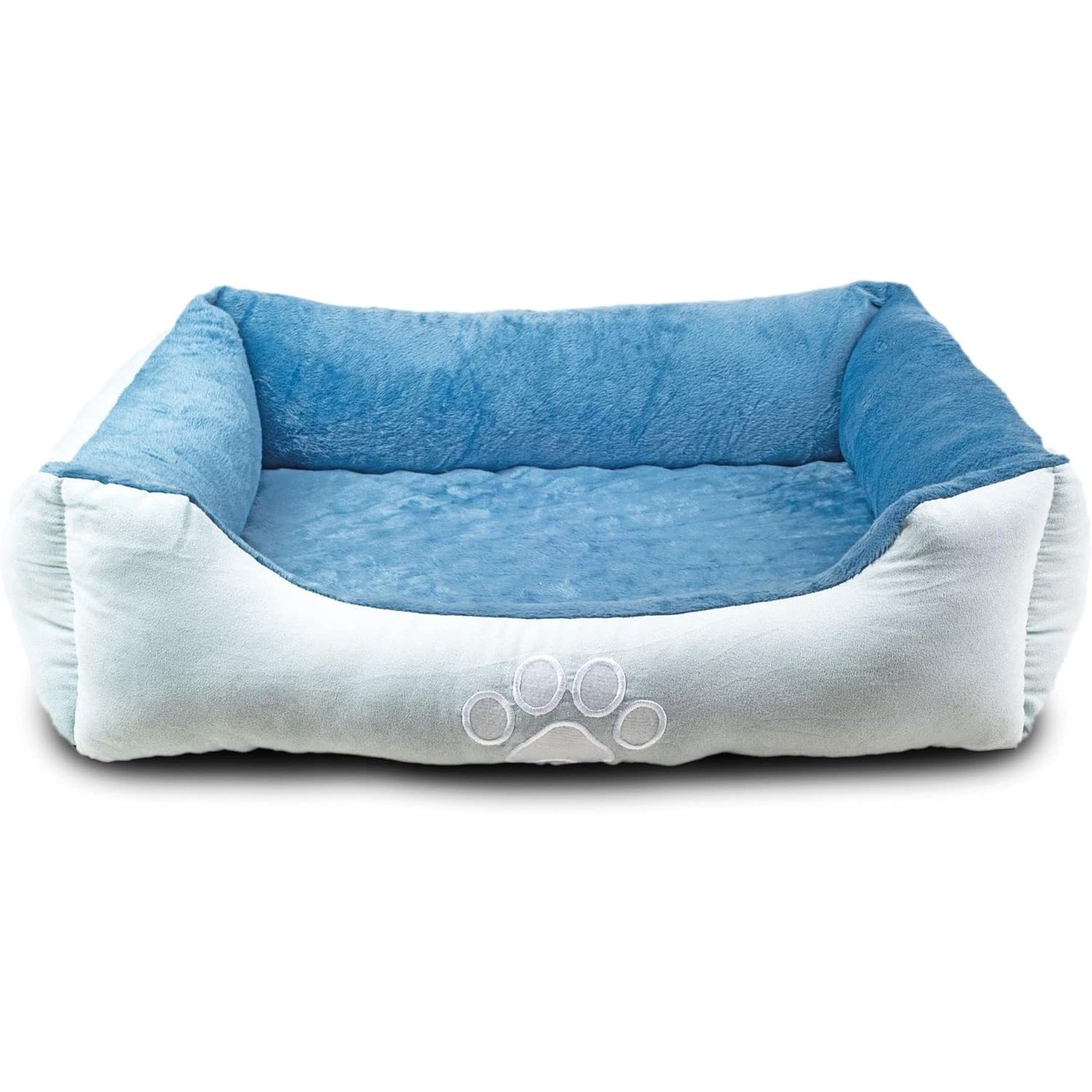 Orthopedic Rectangle Bolster Pet Bed,Dog Bed, Medium 25X21 Inches Blue, by , Blue with Orthopedic Insert. (Hct-Ort-Blue)