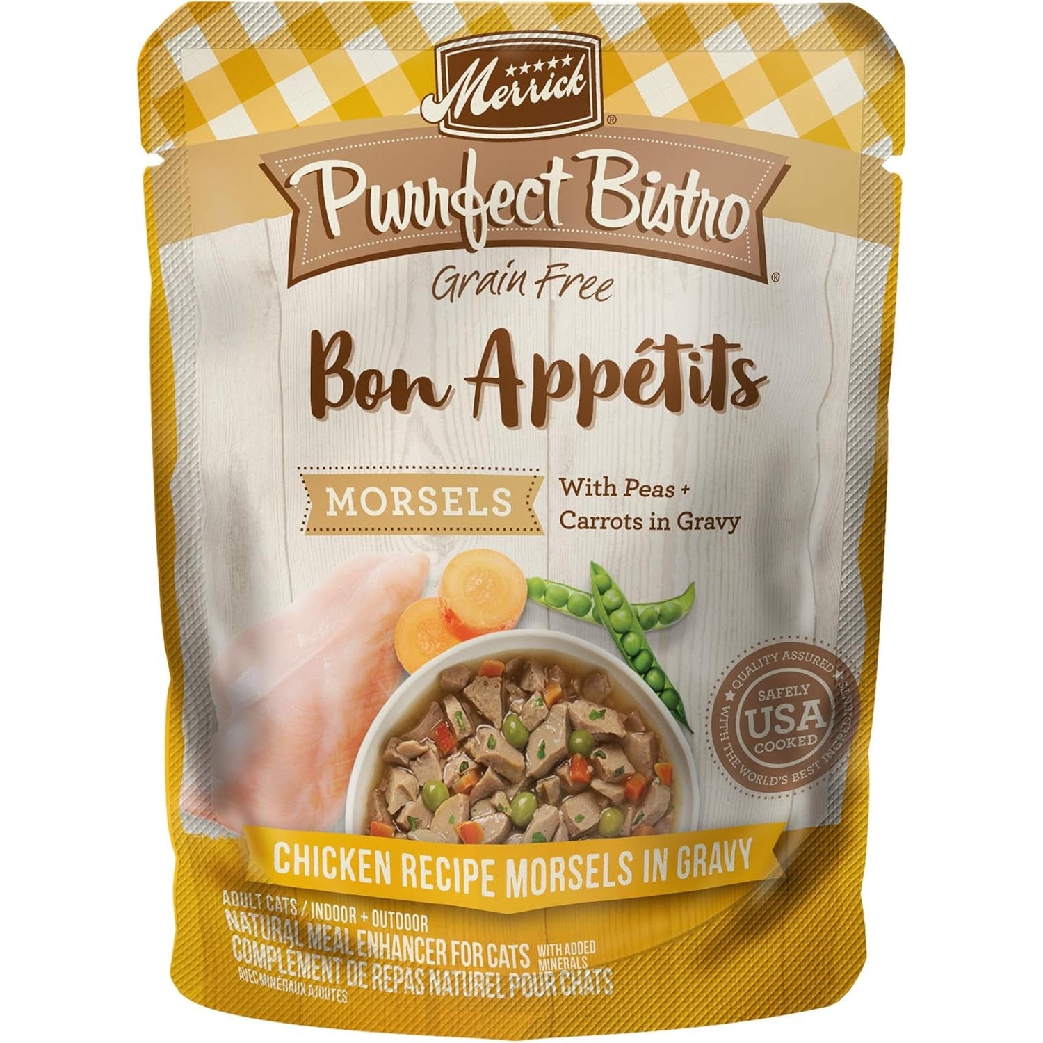 Purrfect Bistro Bon Appetits Grain Free Wet Cat Food Chicken Recipe Morsels in Gravy - (Pack of 24) 3 Oz. Pouches