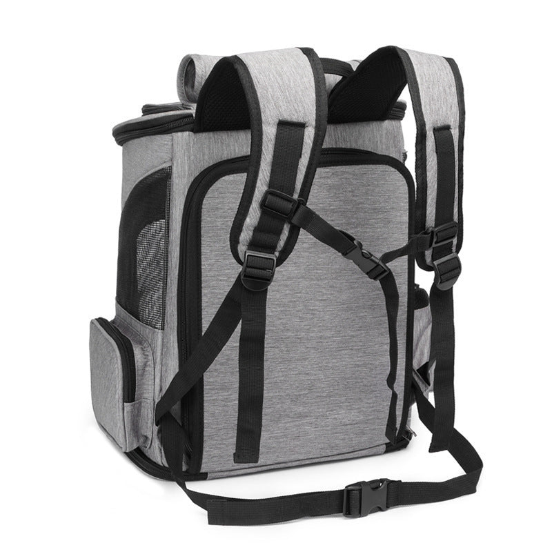 Foldable Large-Capacity Pet Backpack for Travel