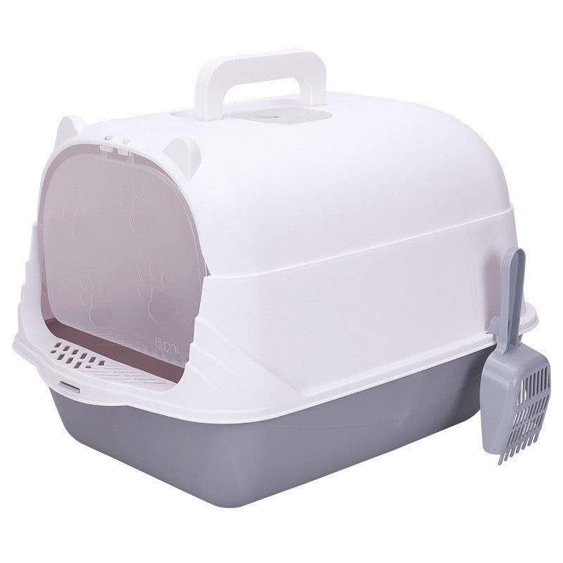 Splash-Proof Oversized Litter Box for Cats – Durable Design