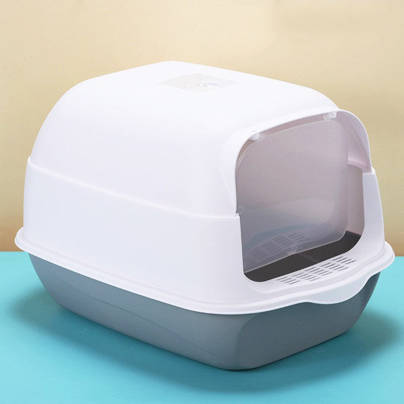 Splash-Proof Oversized Litter Box for Cats – Durable Design