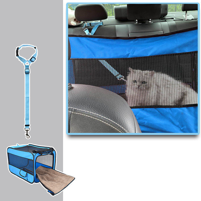 Fabric Folding Pet Travel Bag – Secure and Lockable Carrier