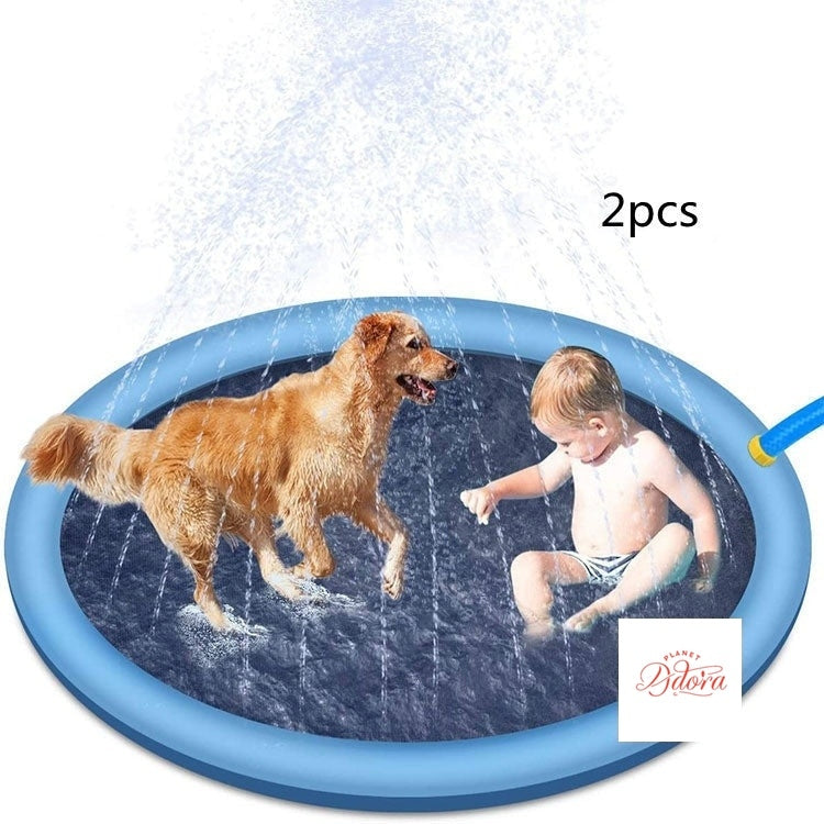 Non-Slip Splash Pad for Kids & Pets - Fun Outdoor Water Play Mat