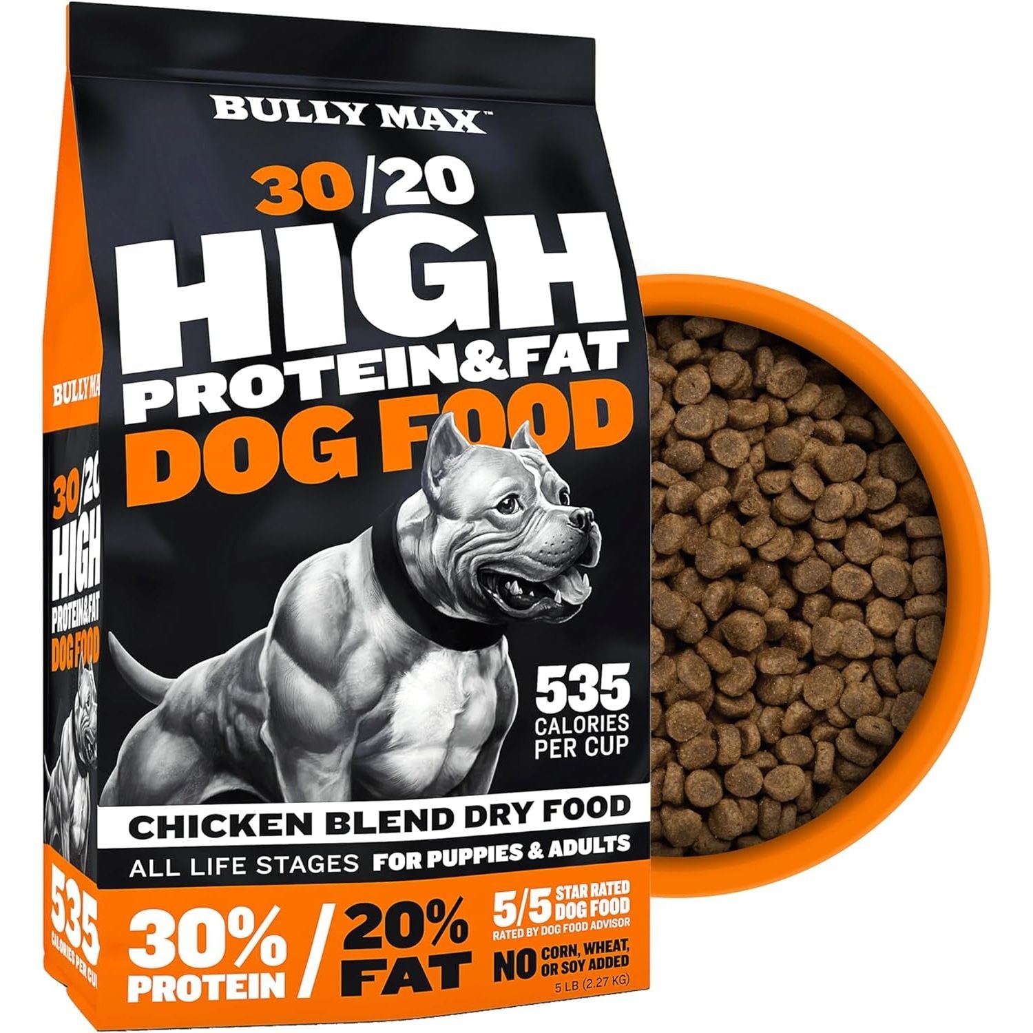 High Performance Premium Dry Dog Food for All Ages - High Protein Natural Puppy Food for Small & Large Breed Puppies & Adult Dogs, 15 Lb Bag