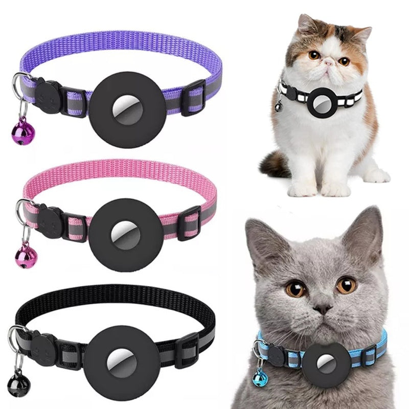 Reflective Waterproof Airtag Holder Collar for Cats & Dogs