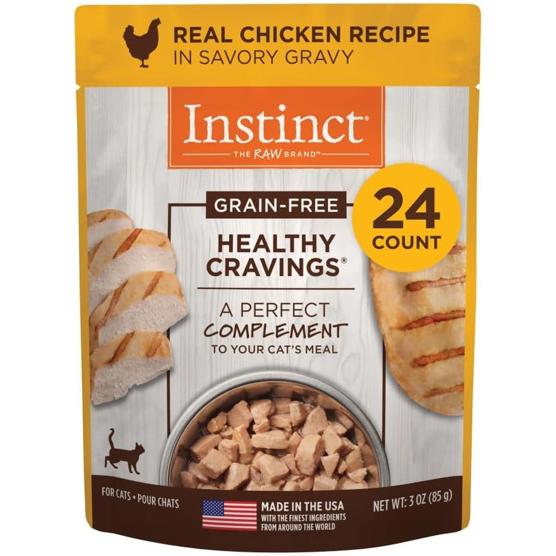 Healthy Cravings Grain Free Real Chicken Recipe Natural Wet Cat Food Topper by , 3 Ounce (Pack of 24)