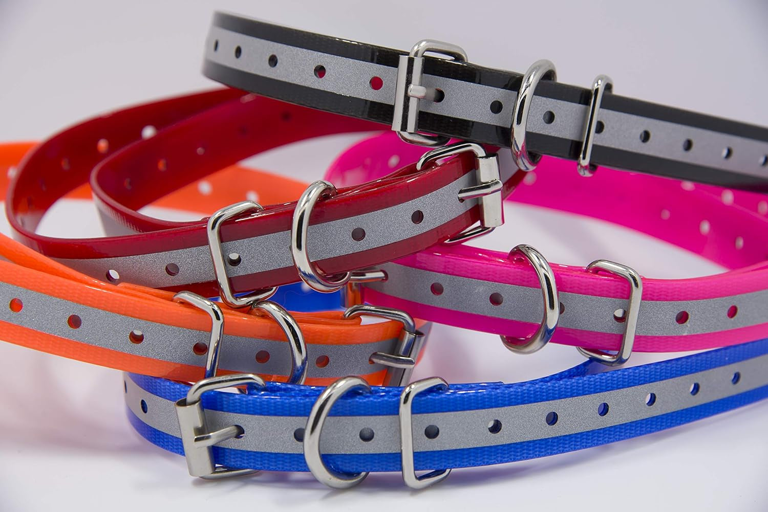 Replacement ¾” Collar Strap Bands with Double Buckle Loop for All Brands of Pet Shock Bark E Collars and Fences.