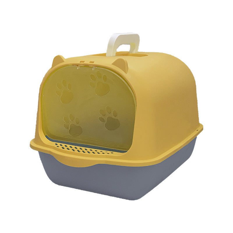 Splash-Proof Oversized Litter Box for Cats – Durable Design