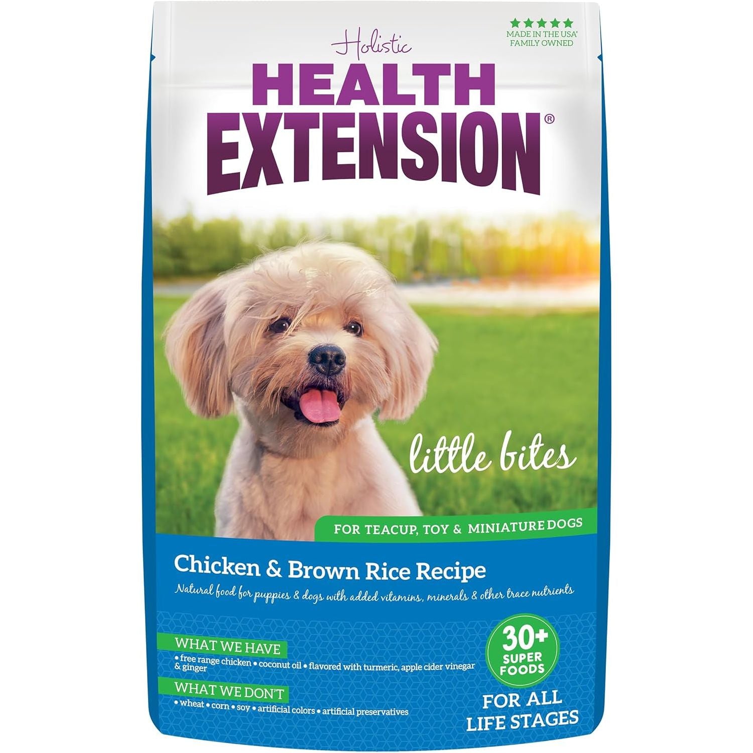 Little Bites Chicken & Brown Rice Dry Dog Food (10 Lb / 4.5 Kg) - Natural with Probiotics and Superfoods for Teacup, Toy & Small Breeds