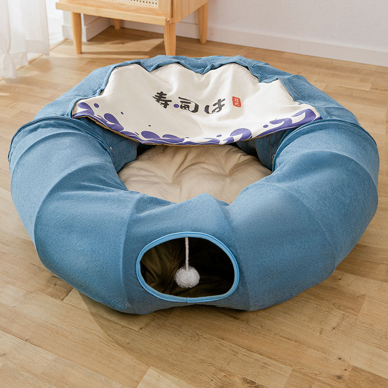 Removable & Washable Cat Tunnel Bed