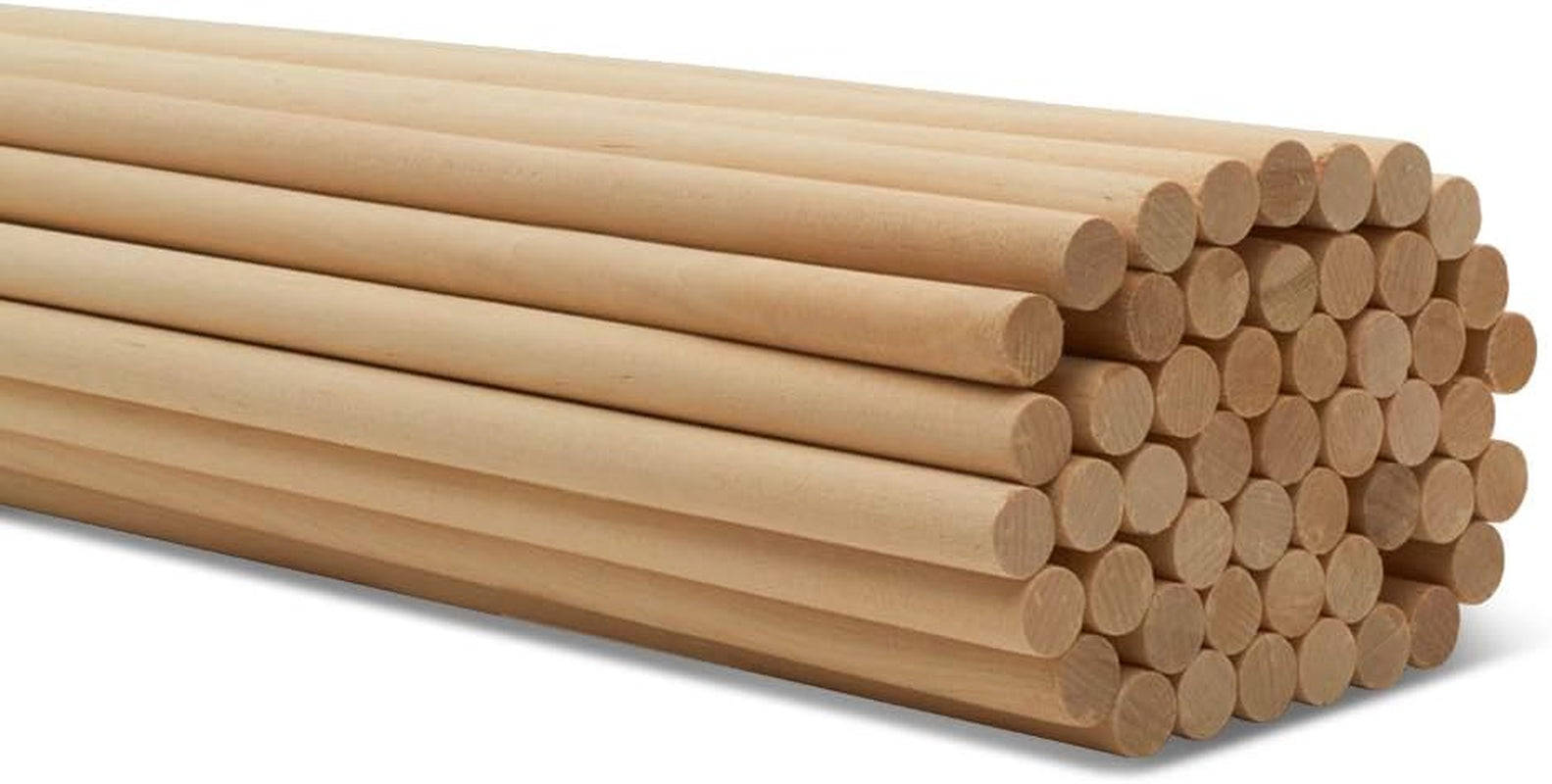 Dowel Rods Wood Sticks Wooden Dowel Rods - 1/2 X 60 Inch Unfinished Hardwood Sticks - for Crafts and Diyers - 2 Pieces by