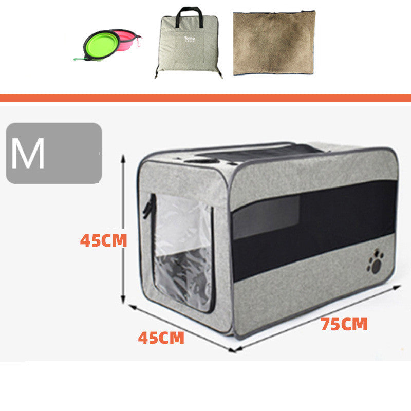 Fabric Folding Pet Travel Bag – Secure and Lockable Carrier