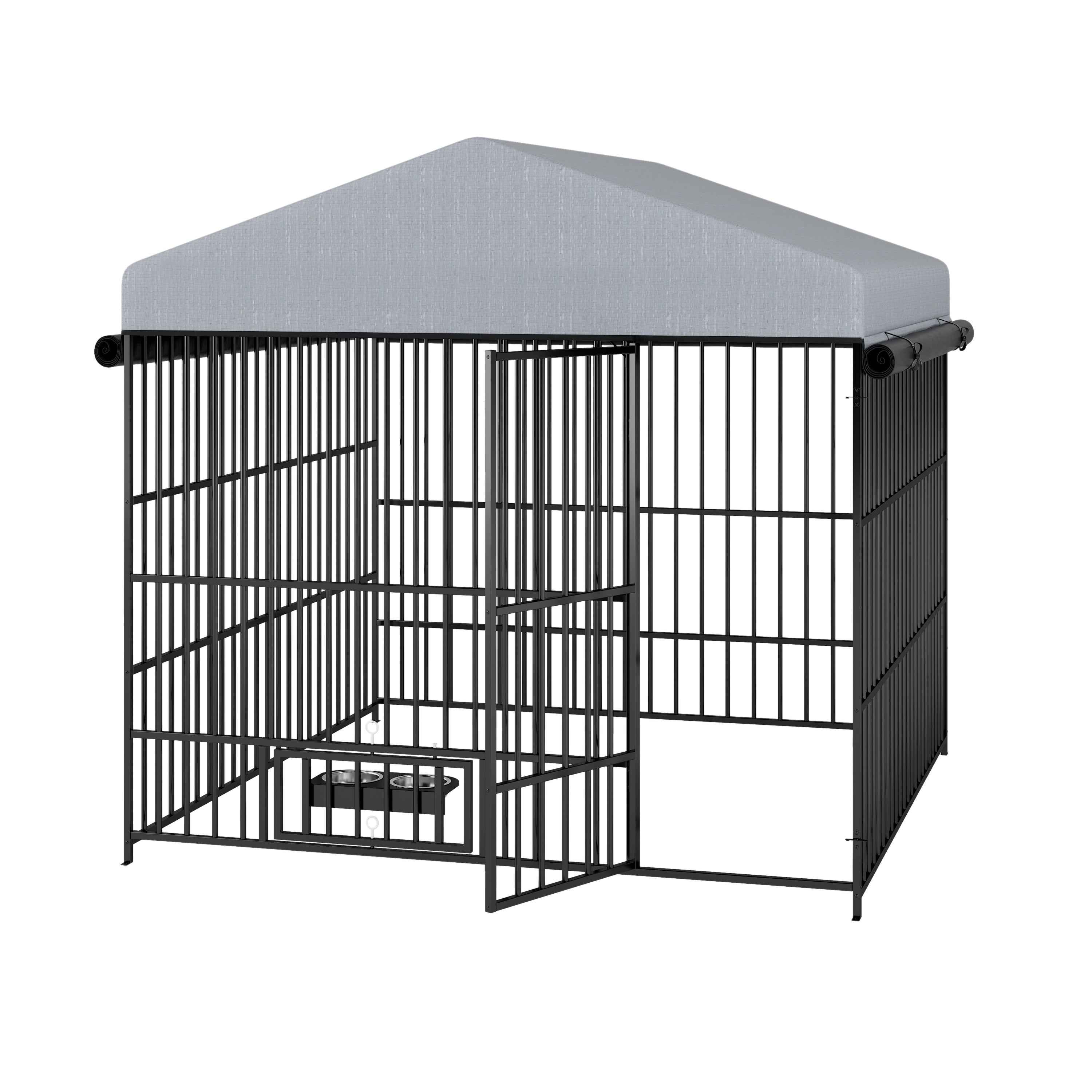 Oversized Grey Cat Cage for Large Breeds